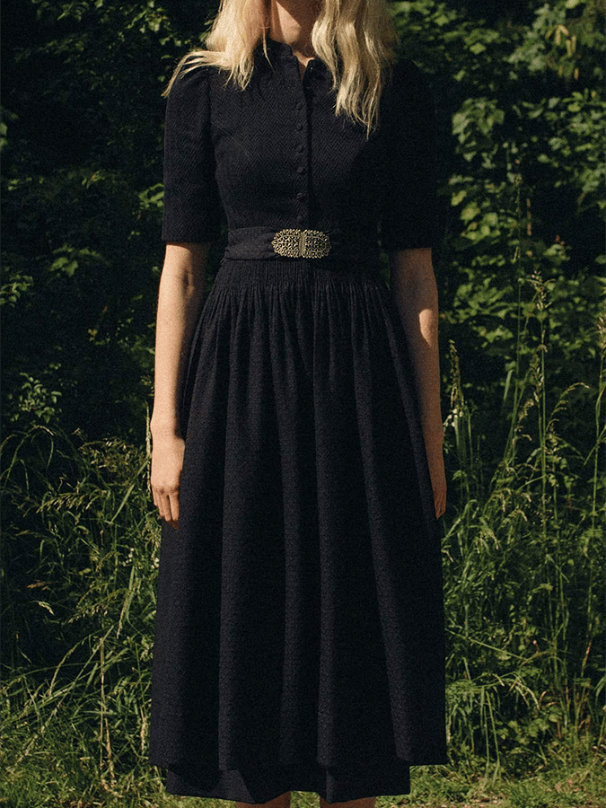 Amélie | Robe Décontractée à Nœud