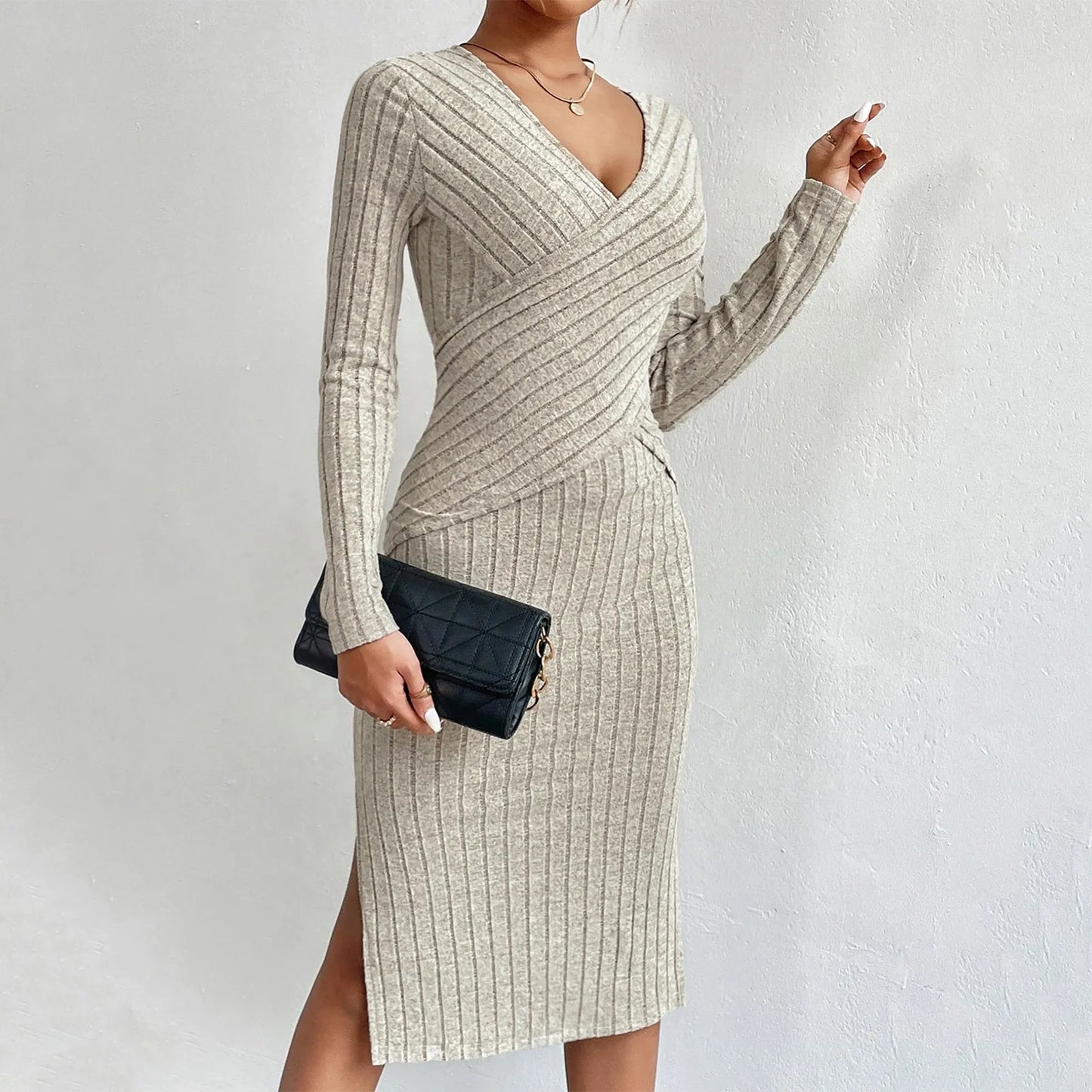 Juliette | Robe en tricot beige