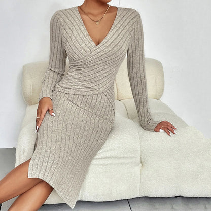 Juliette | Robe en tricot beige