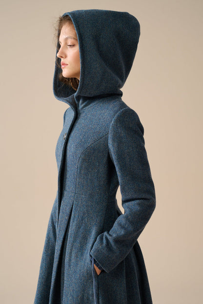 Laurence | Manteau à capuche en laine