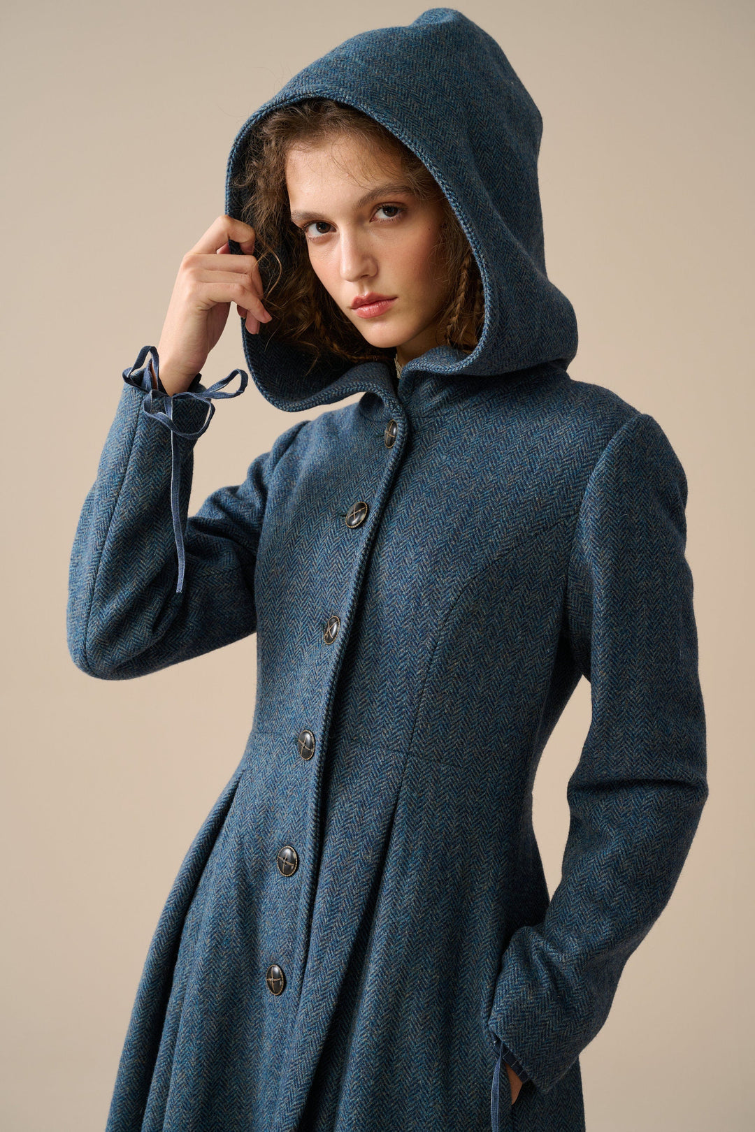 Laurence | Manteau à capuche en laine