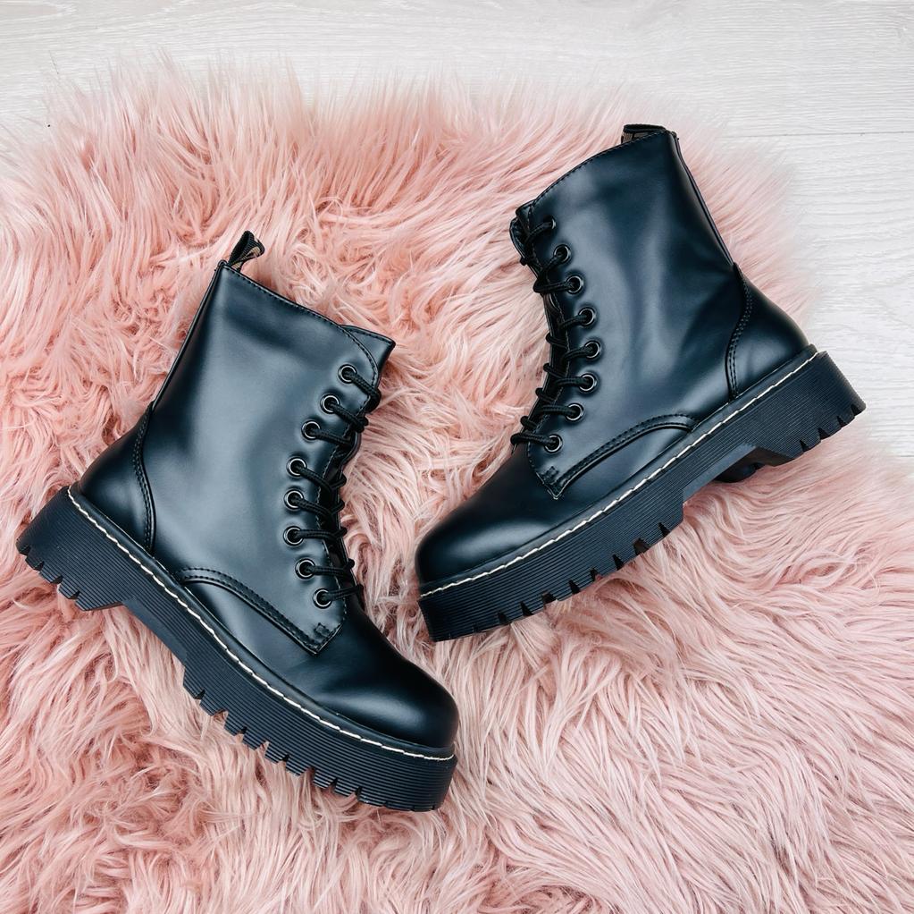 Anya | Bottes à Plateforme en Cuir